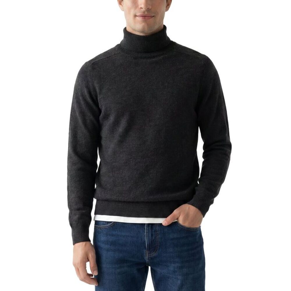 Todd Snyder Mens  Wool Turtleneck Sweater, Gray